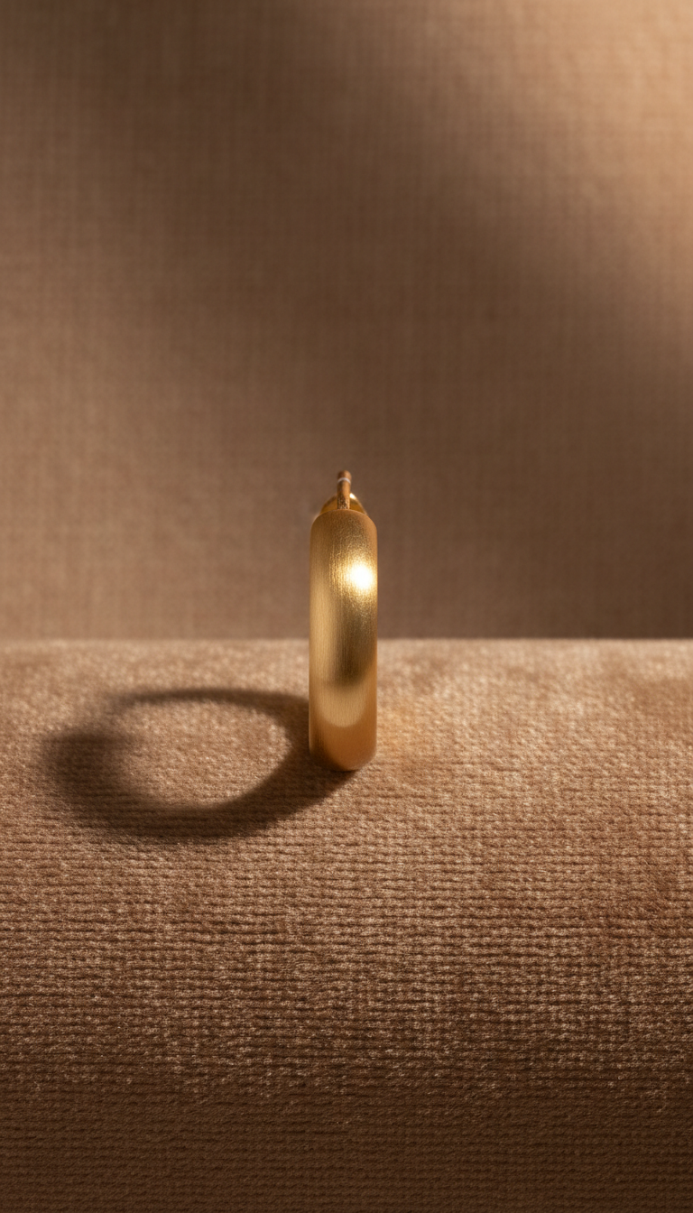 Hand-Finished 18k Gold Hoop Earrings